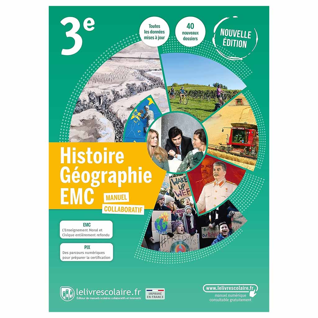 Histoire Géographie EMC 3e - manuel élève