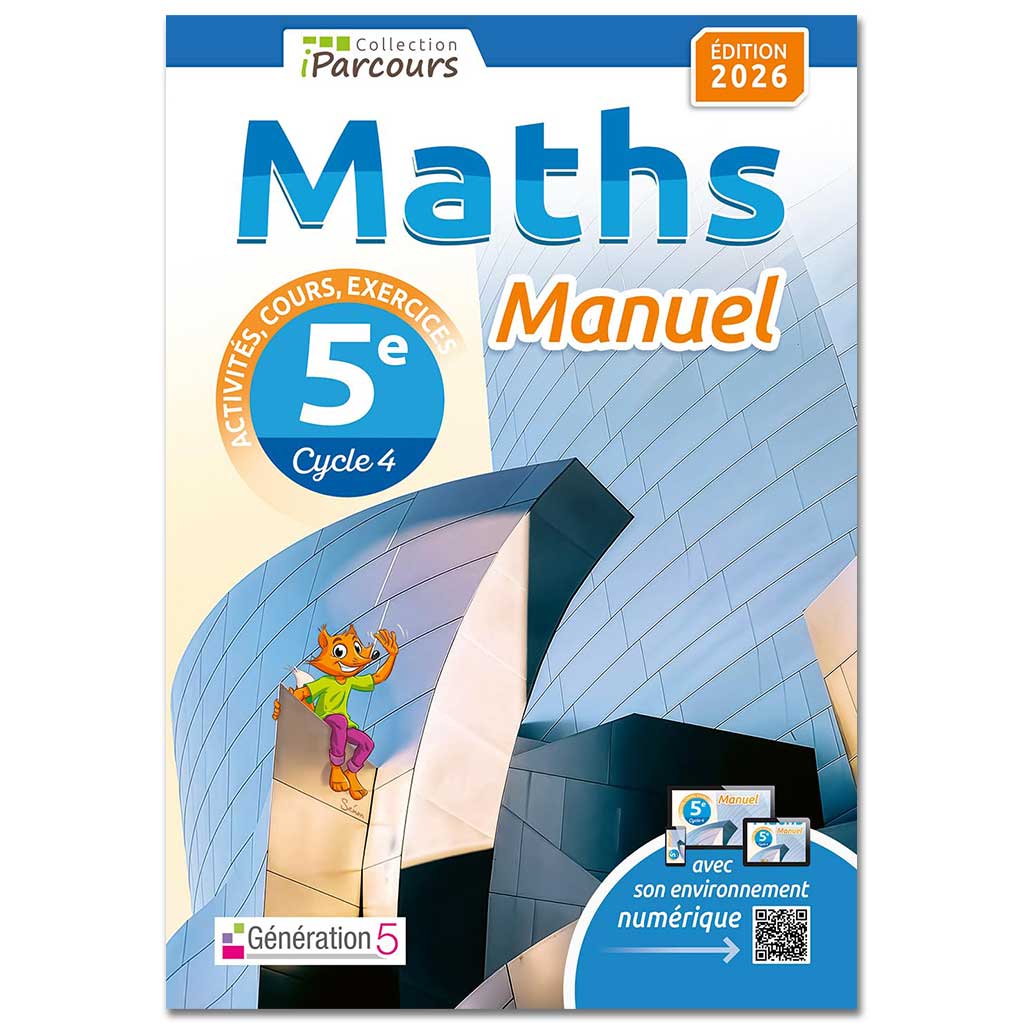 Manuel iParcours maths 5e (édition 2026)