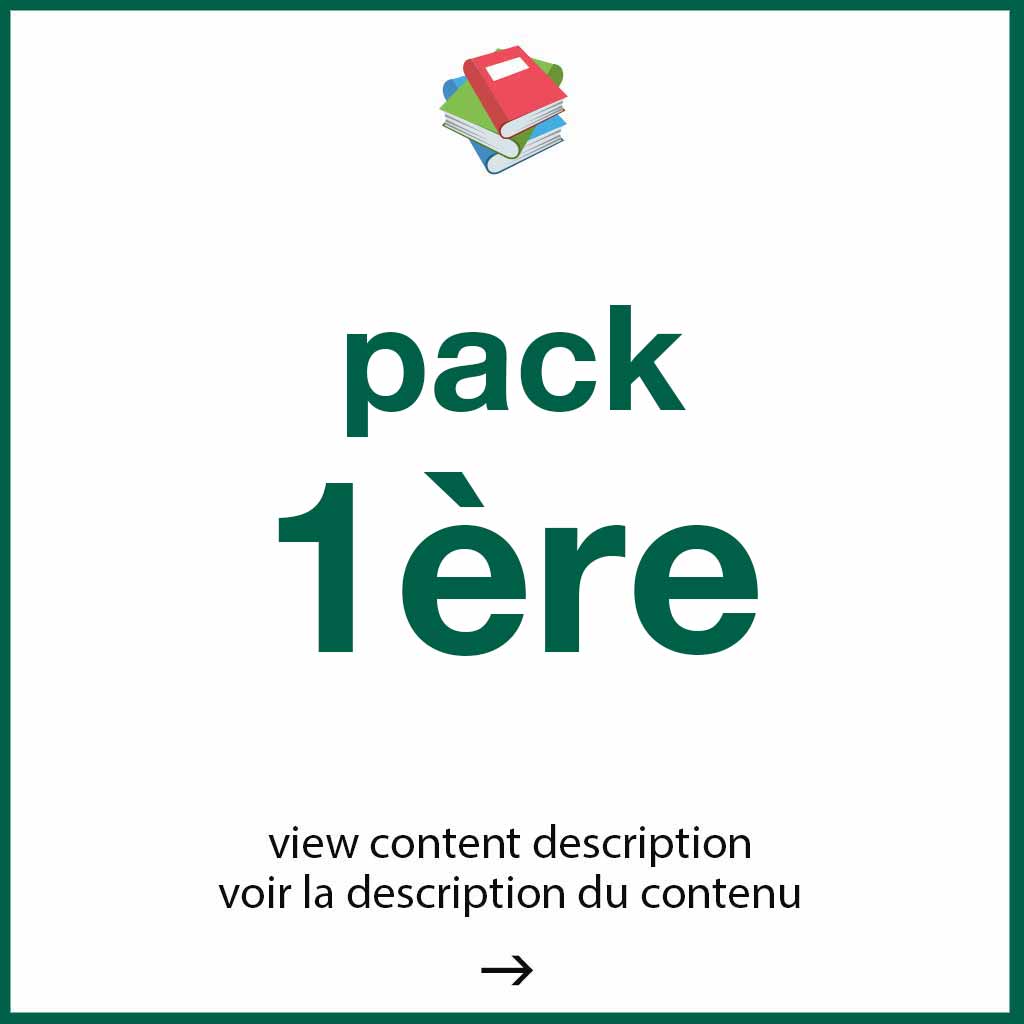 Pack - classe de 1re