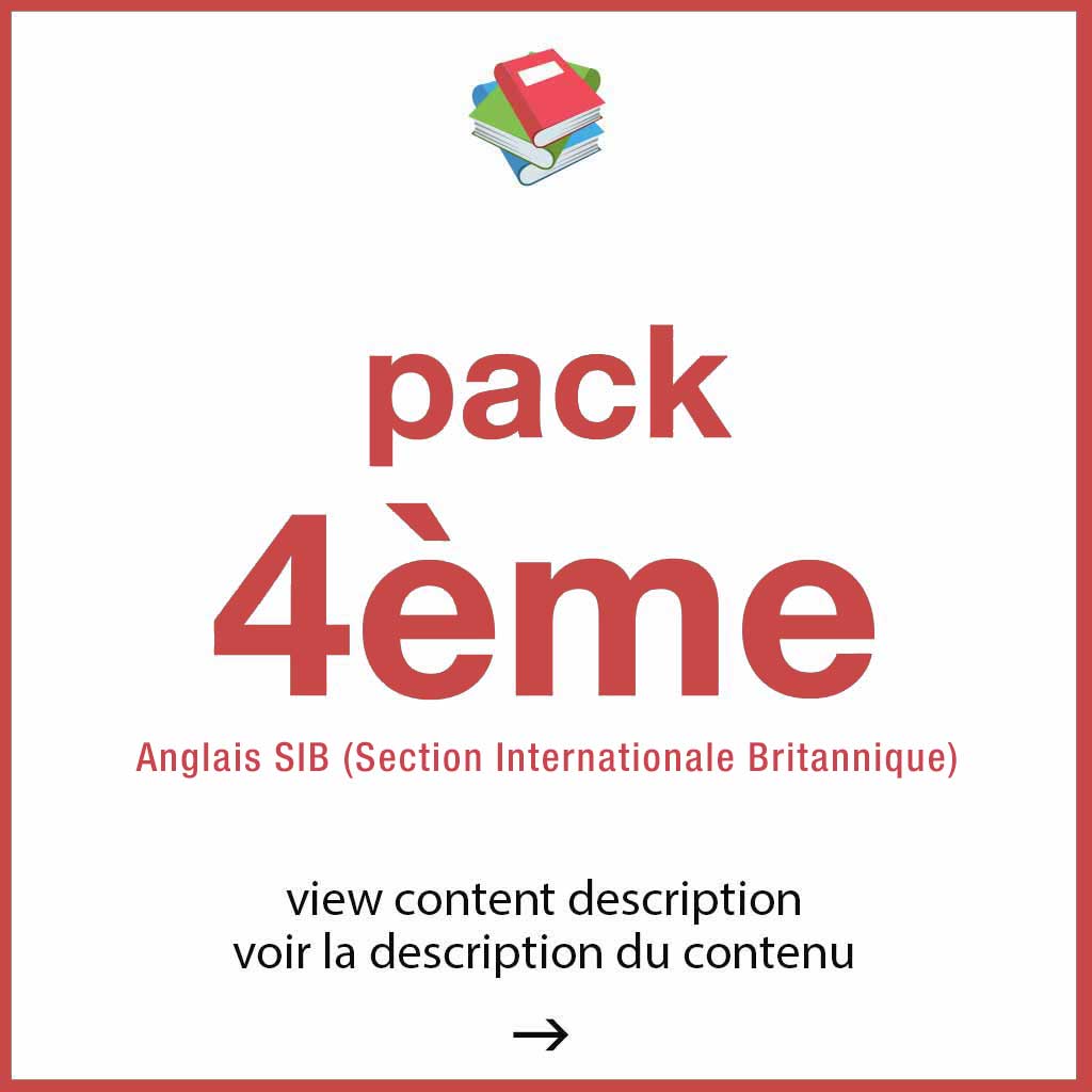 Pack - classe de 4ème (SIB)