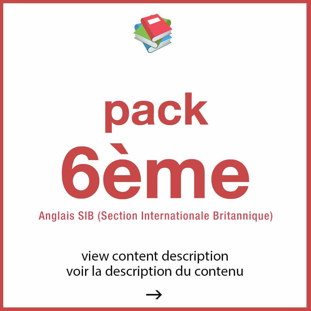 Pack - classe de 6ème (SIB)