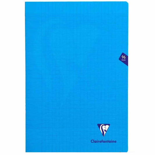 Cahier A4 Bleu 96p Grands Carreaux Séyès - CLAIREFONTAINE