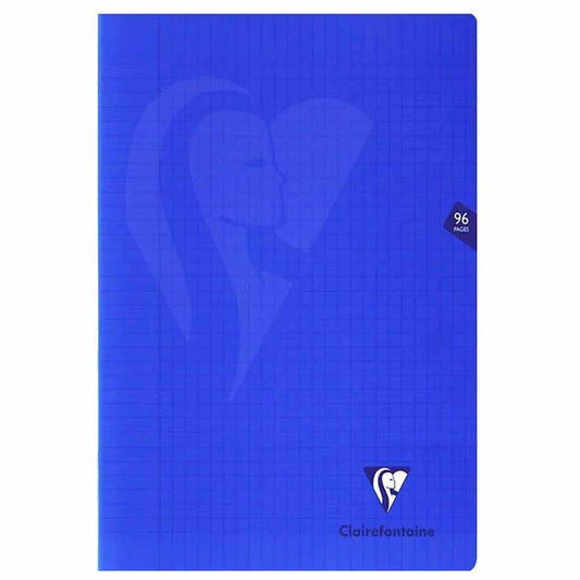 Cahier A4 Bleu Marin 96p Grands Carreaux Séyès - CLAIREFONTAINE