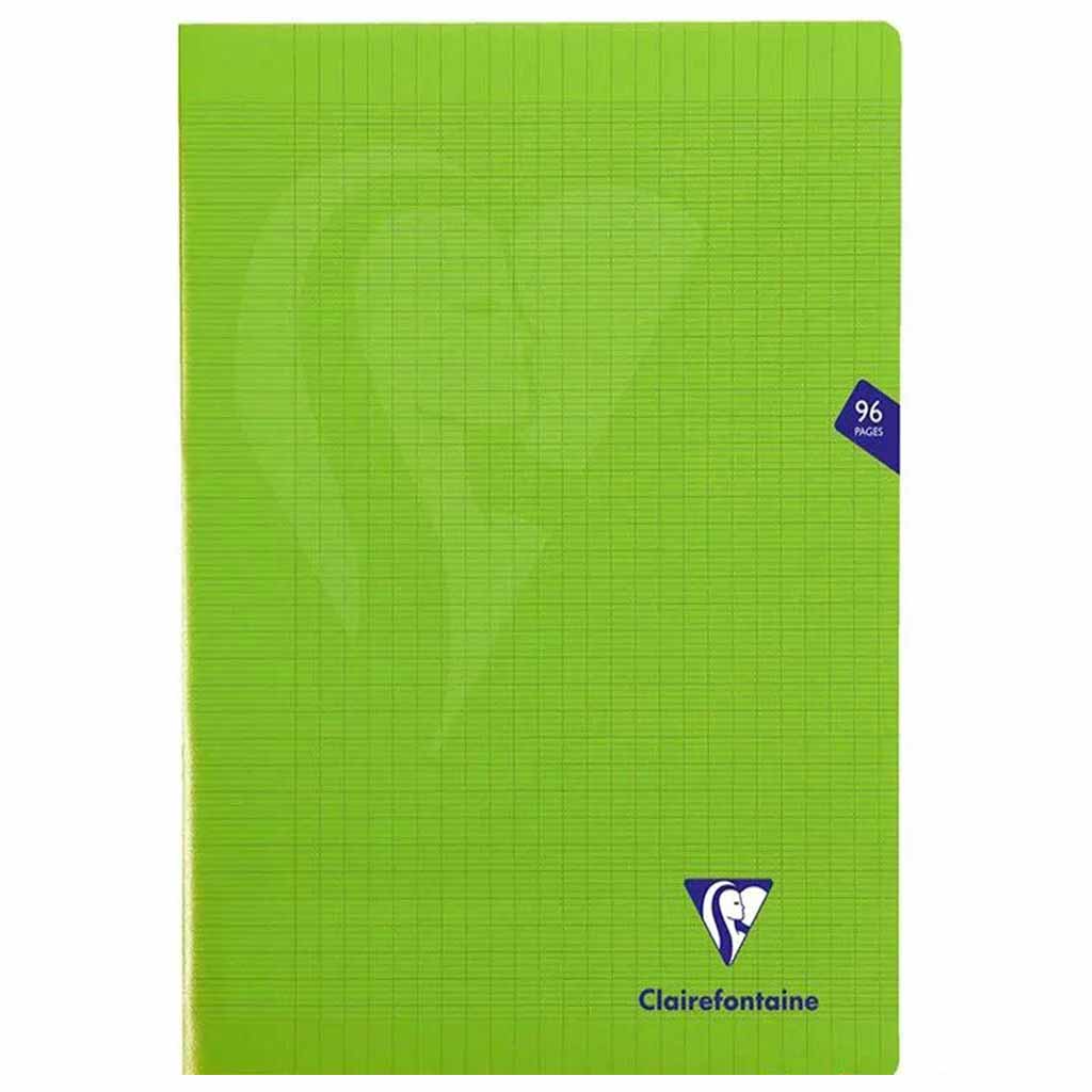 Cahier A4 Vert 96p Grands Carreaux Séyès - CLAIREFONTAINE