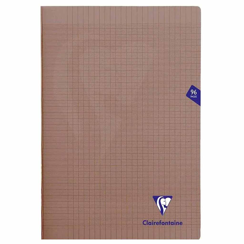 Cahier A4 Gris 96p Grands Carreaux Séyès - CLAIREFONTAINE