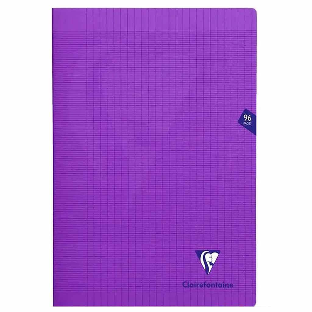 Cahier A4 Violet 96p Grands Carreaux Séyès - CLAIREFONTAINE