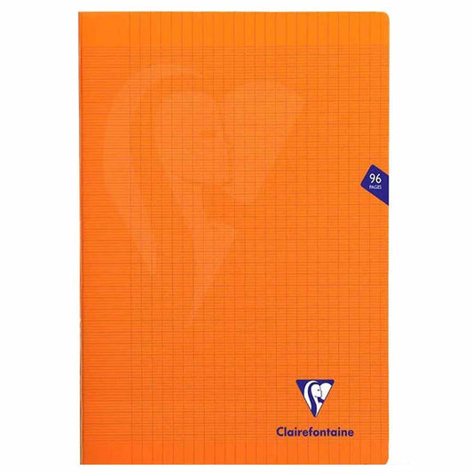 Cahier A4 Orange 96p Grands Carreaux Séyès - CLAIREFONTAINE