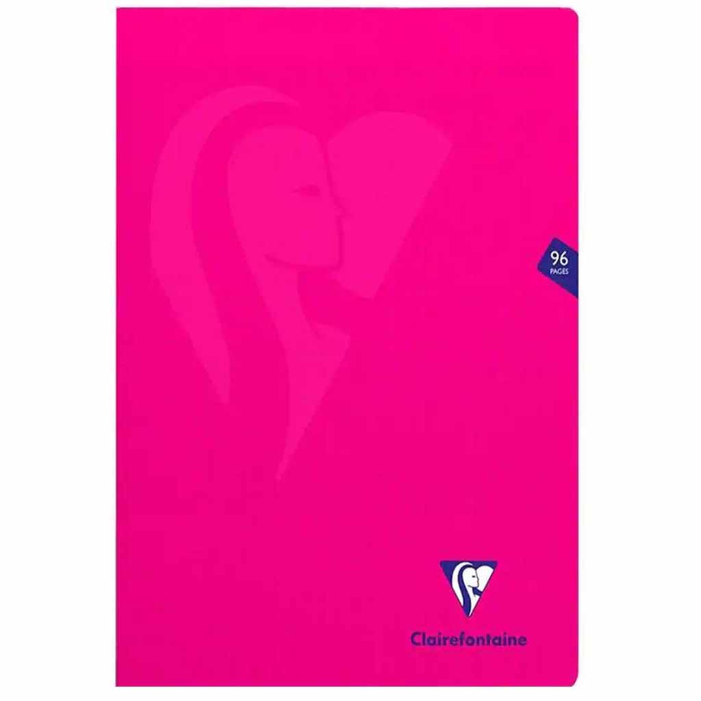 Cahier A4 Rose 96p Grands Carreaux Séyès - CLAIREFONTAINE