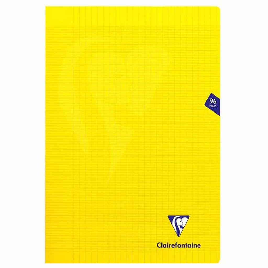 Cahier A4 Jaune 96p Grands Carreaux Séyès - CLAIREFONTAINE