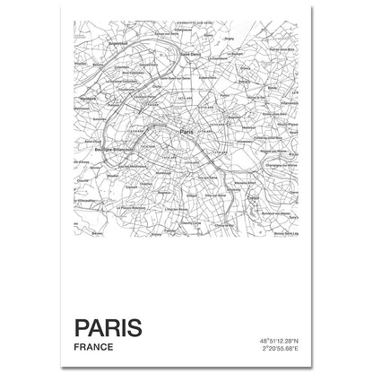 *Digital Download* POSTER - Paris map | square