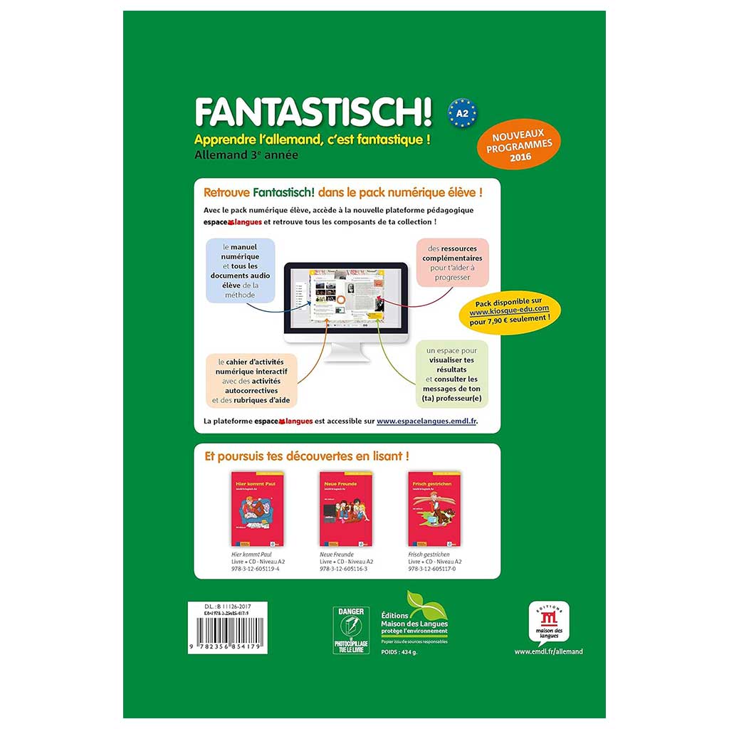 Fantastisch! 3e - Livre de l'élève