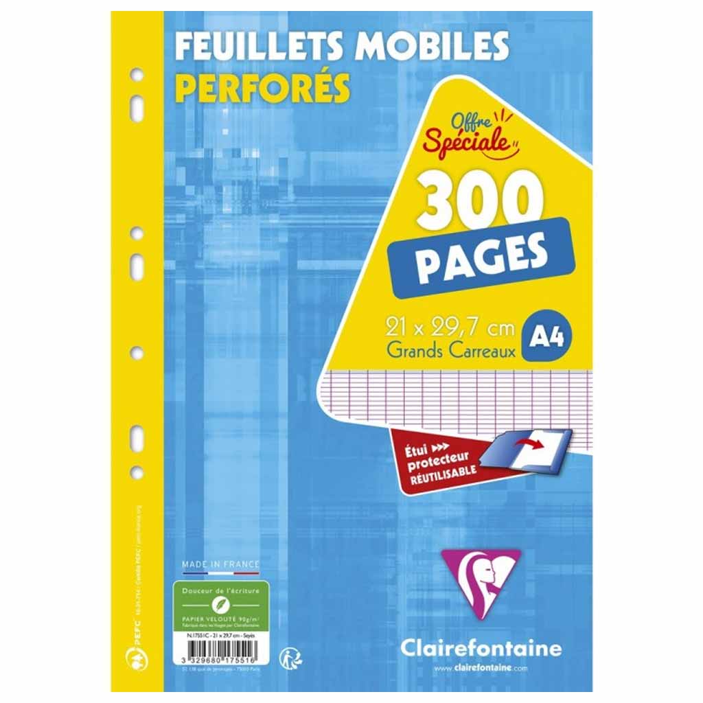 Feuilles Simples 300pages - CLAIREFONTAINE