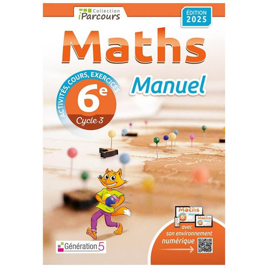 KATIA & SÉBASTIEN HACHE - Manuel iParcours maths 6e (édition 2025)