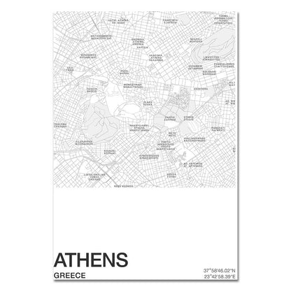 POSTER - Athens center map | square