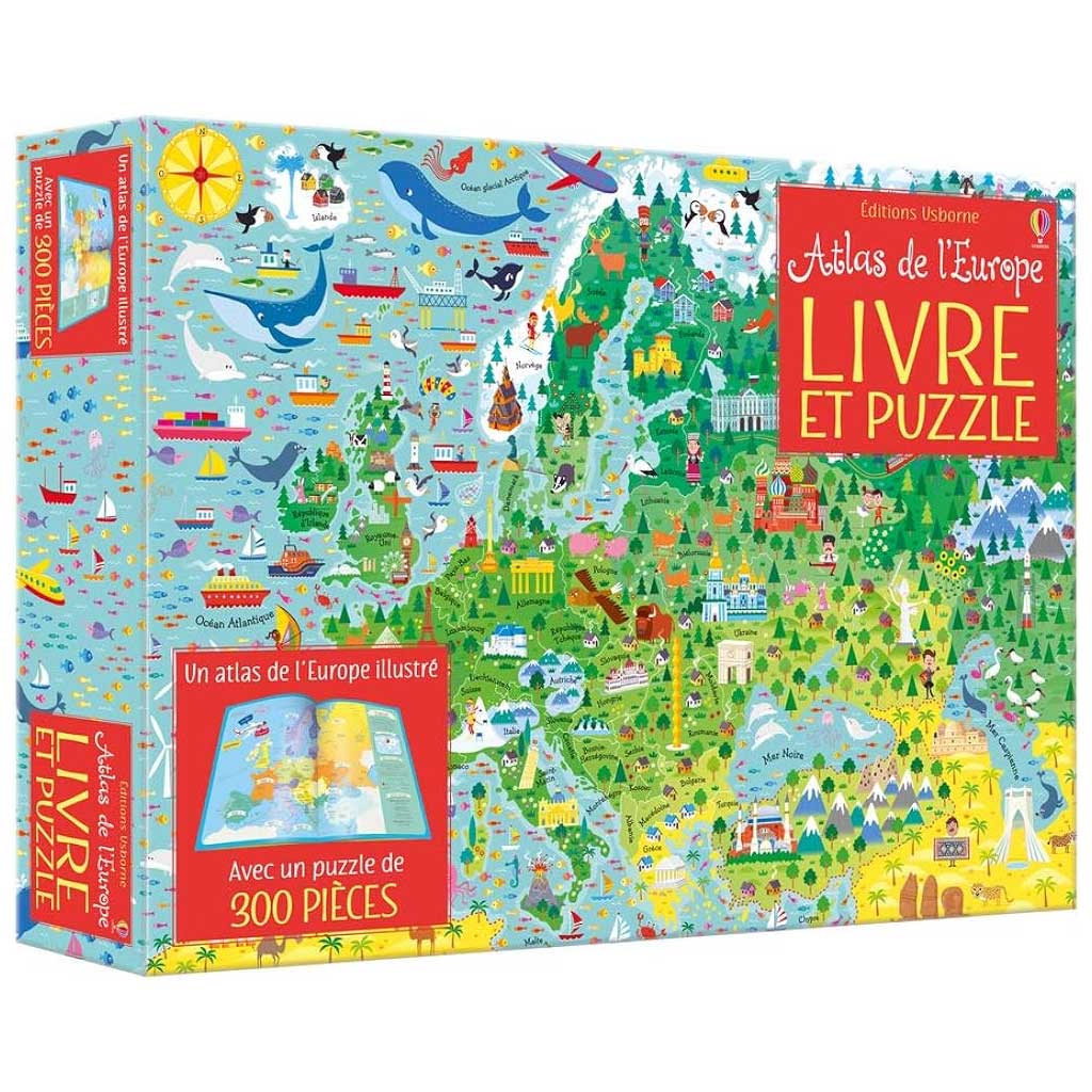 Atlas de l'Europe - Livre et puzzle (300p)