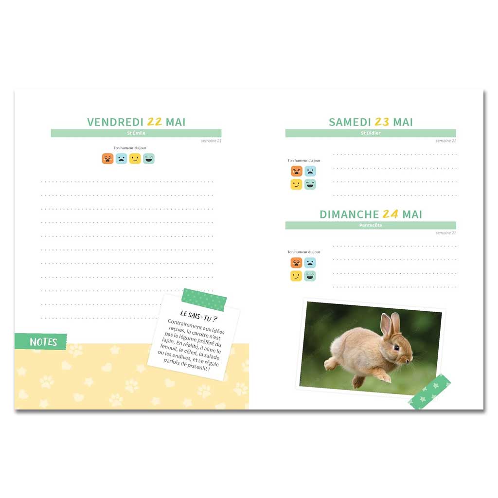 Agenda Animaux trop mignons 2025-2026