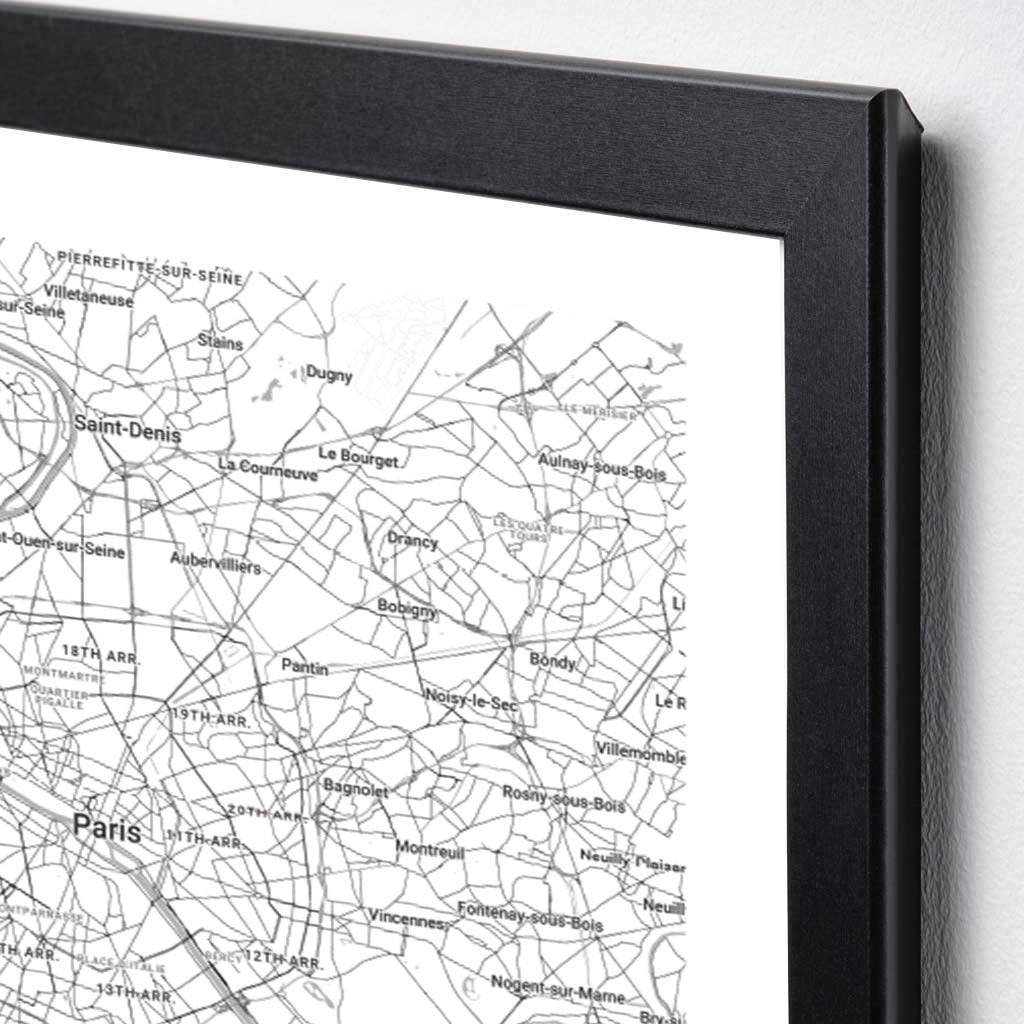 POSTER - Paris city map | square