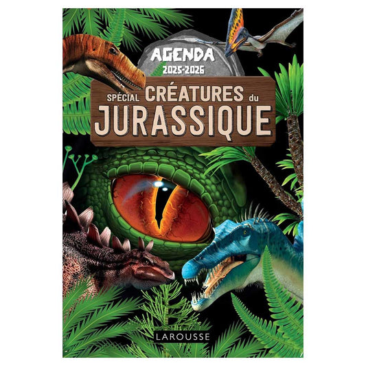 Agenda scolaire créatures du Jurassique 2025-2026