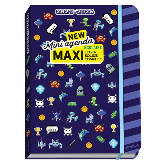 Mini agenda scolaire 2025-2026 - COUVERTURE PIXEL ART