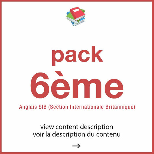 Pack - classe de 6ème (SIB)