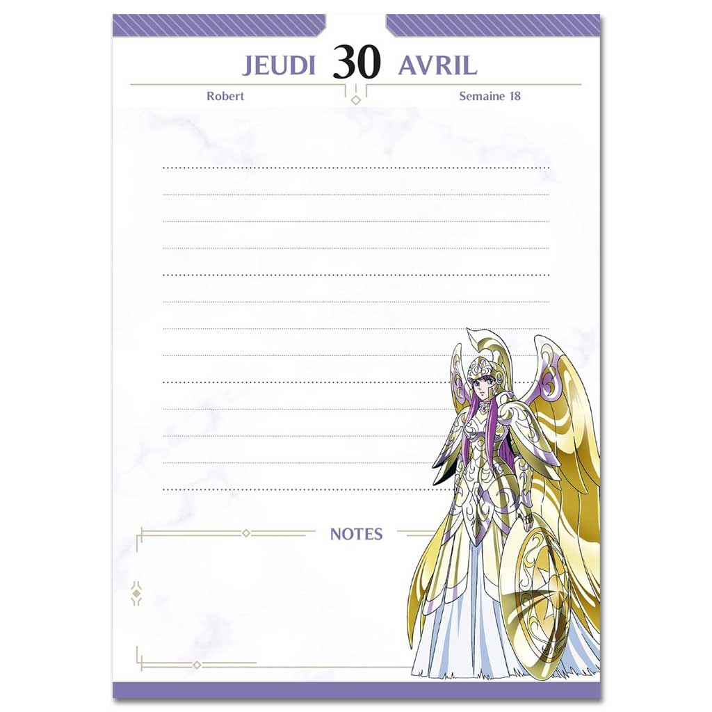 Agenda scolaire 2025-2026 Saint Seiya Les Chevaliers du Zodiaque