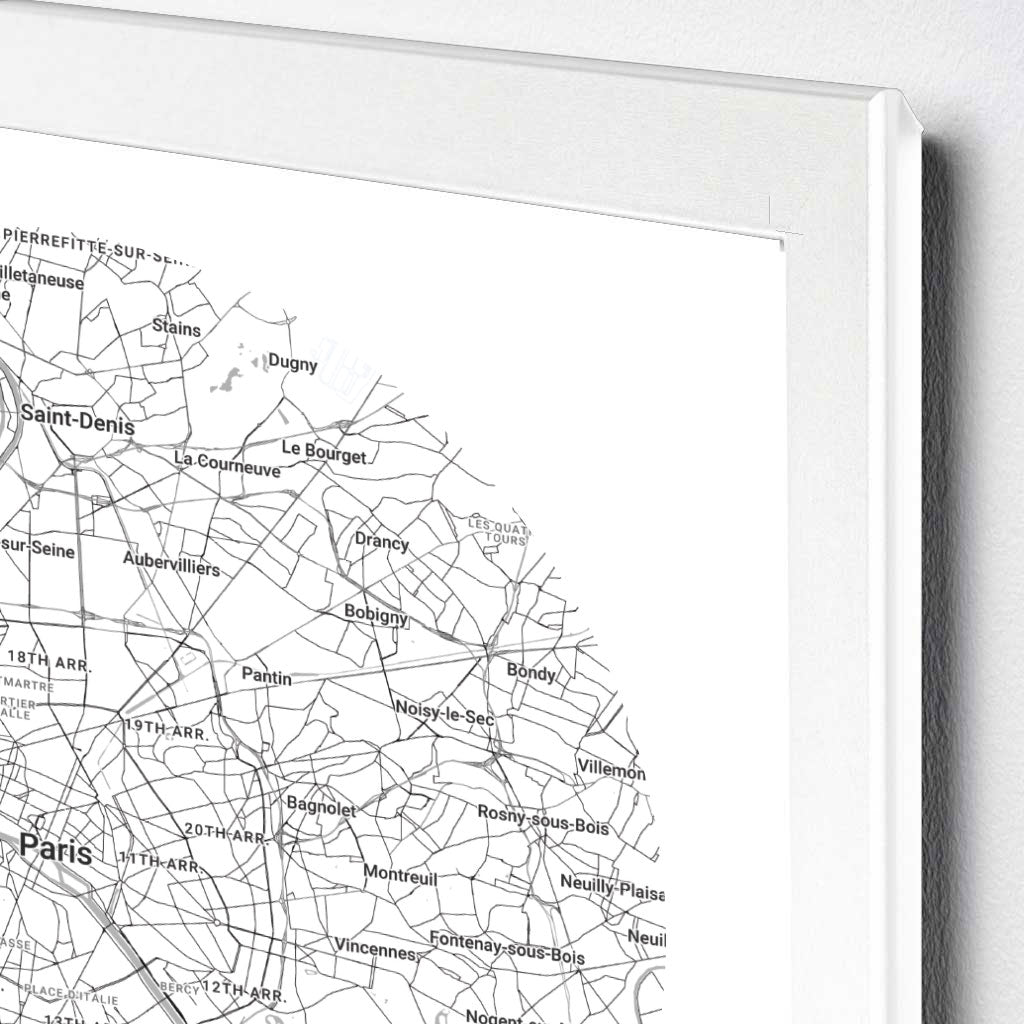 POSTER - Paris city map | round