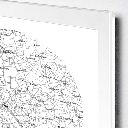 POSTER - Paris city map | round