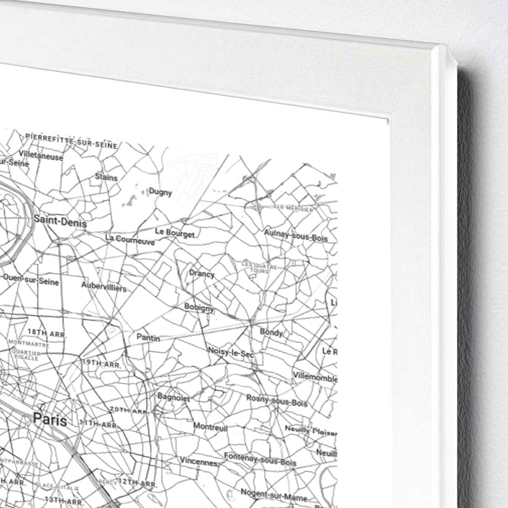 POSTER - Paris city map | square
