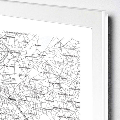 POSTER - Paris city map | square